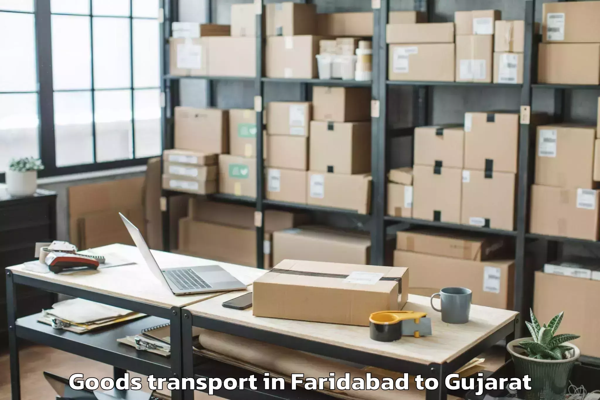 Affordable Faridabad to Khambhalia Goods Transport